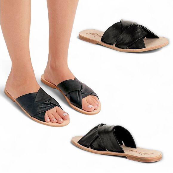 Free People Rio Vista Slide Sandal Black - Picture 1 of 14